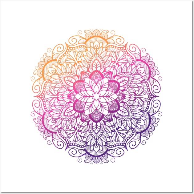 mandala-design, mandala-art, geometric, abstract, mandala and spirituality, colorful, rainbow, mandala pattern, mandala flower patterns, Flower Mandala ,Spirituality Wall Art by Utopia Shop